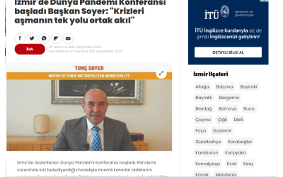 İzmir'de Dünya Pandemi Konferansı başladı Başkan Soyer: "Krizleri aşmanın tek yolu ortak akıl"